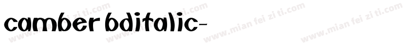 camber bditalic字体转换